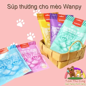 Súp Thưởng Cho Mèo Wanpy Dạng Kem - Snack Thưởng Cho Mèo Mọi Lứa Tuổi - Gói 70g (5 Thanh x 14g)