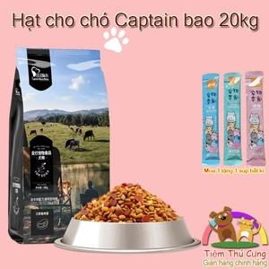 Bao 20kg Hạt Cho Chó Kén Ăn Captain Mix Cá Hồi, Thịt Bò, Phô Mai