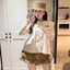 Set bộ đùi, bộ mặc hè babydoll cổ bèo Ren đính charm form rộng + quần Đũi suông tầng bèo thanh lịch
