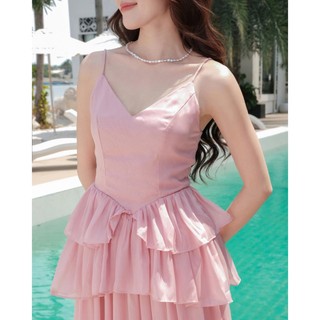 Đầm Nữ HOREW Hai Dây Maxi Phối Bèo Dễ Thương GOÛT DE JUN