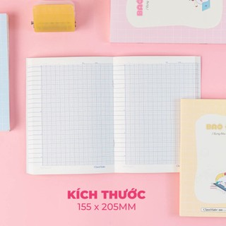 Tập Vở Ô Ly Học Sinh 80GSM CLASSMATE 200 Trang Vở Ô Ly Bao Đậu Cute, Giấy Dày Luyện Chữ NA5-20-017