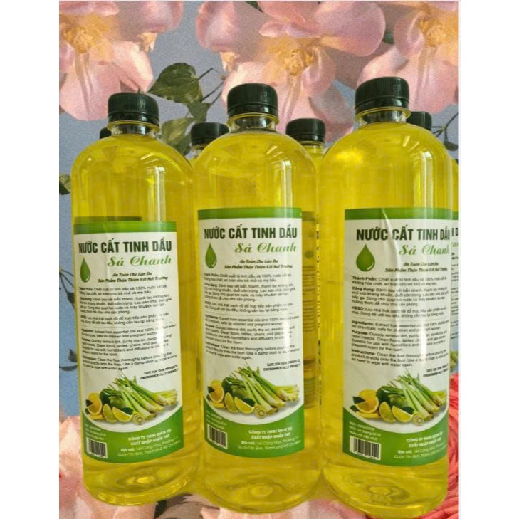 Combo 3 Chai Nước Lau Sàn Tinh Dầu Sả Chanh 1L – Khử Mùi, Diệt Khuẩn, Thơm Lâu, An Toàn Cho Gia Đình