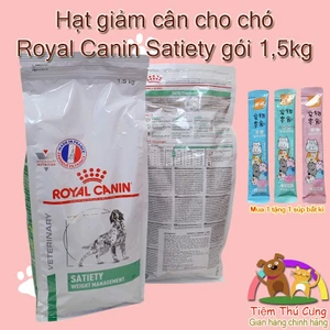 Thức Ăn Hạt Cho Chó Giảm Cân Royal Canin Satiety Weight Management 1,5kg - Thức Ăn Kiểm Soát Cân Nặng Cho Chó Bị Béo Phì