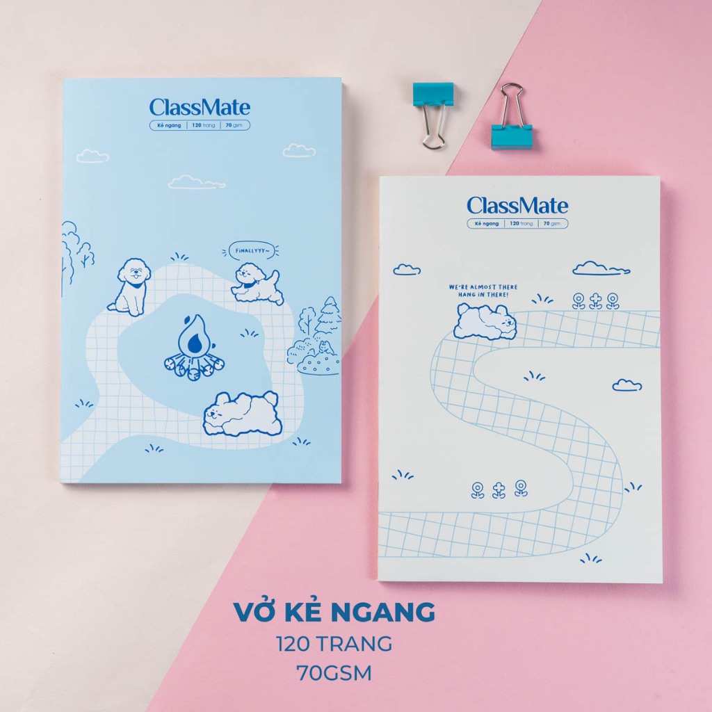 Vở Kẻ Ngang 120 Trang Classmate Vở Viết B5, 70gsm Tập Sinh Viên Lets Gau Chống Nước Ghi Chép, Viết Bài NB5-12-0348