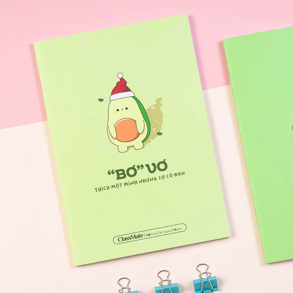 Vở Kẻ Ngang 120 Trang Classmate Vở Viết B5, 70gsm Tập Sinh Viên Bìa Bơ Cute Chống Nước Ghi Chép, Viết Bài NB5-12-0351