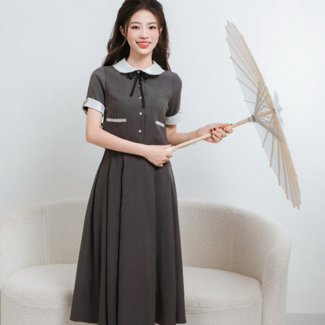 Set Áo Crotop Thiết Kế KALOE Phối Cổ Sen Viền Ren Kèm Nơ Và Chân Váy Dáng Xòe Thiên Trẻ Trung MM09 | BigBuy360 - bigbuy360.vn