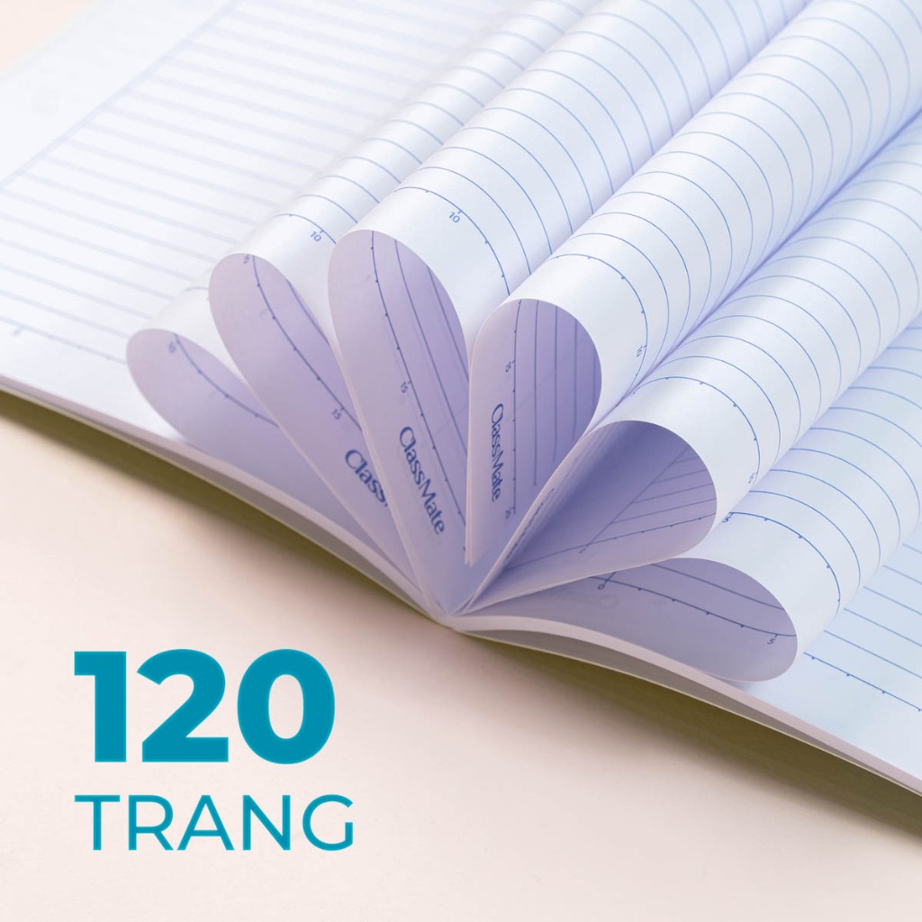 Vở Kẻ Ngang 120 Trang Classmate Vở Viết B5, 70gsm Tập Sinh Viên Bìa Bơ Cute Chống Nước Ghi Chép, Viết Bài NB5-12-0351