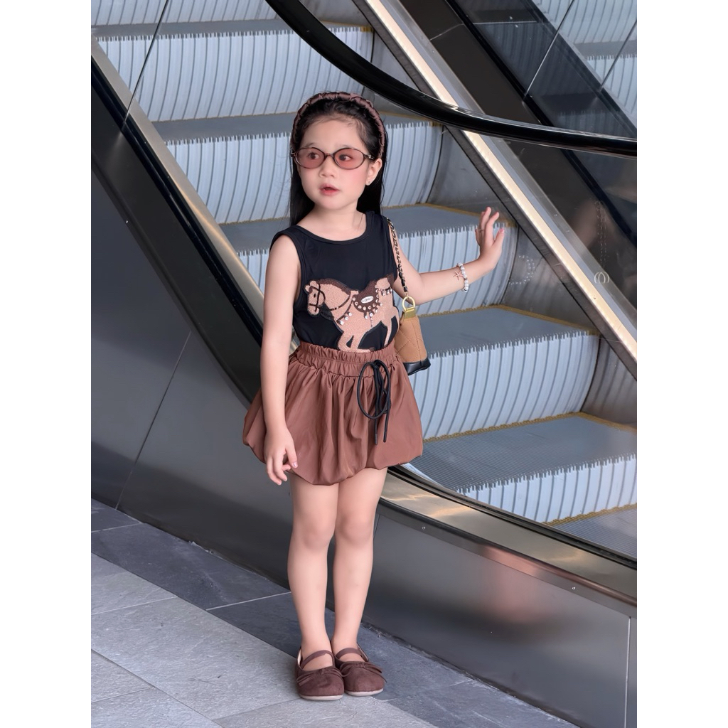 set thun ngựa khoét lưng xinh xắn , set cho bé thoải mái ( sunny baby house)