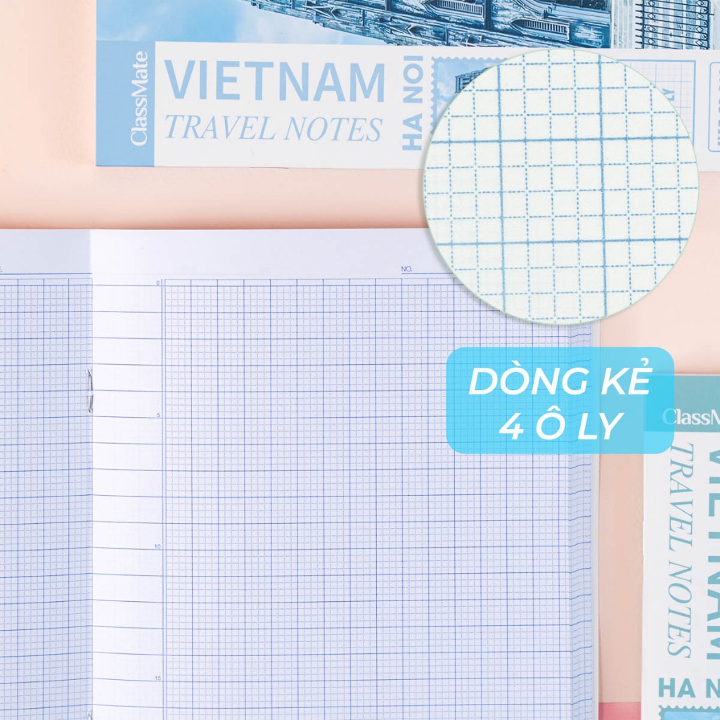 Tập Học Sinh Miền Nam A5 Classmate Vở 4 ÔLy 70gsm 200 Trang Vở 4 ÔLi 2x2mm Vở Học Sinh Cấp 1 Tập Viết Ghi Bài NA5-20-019
