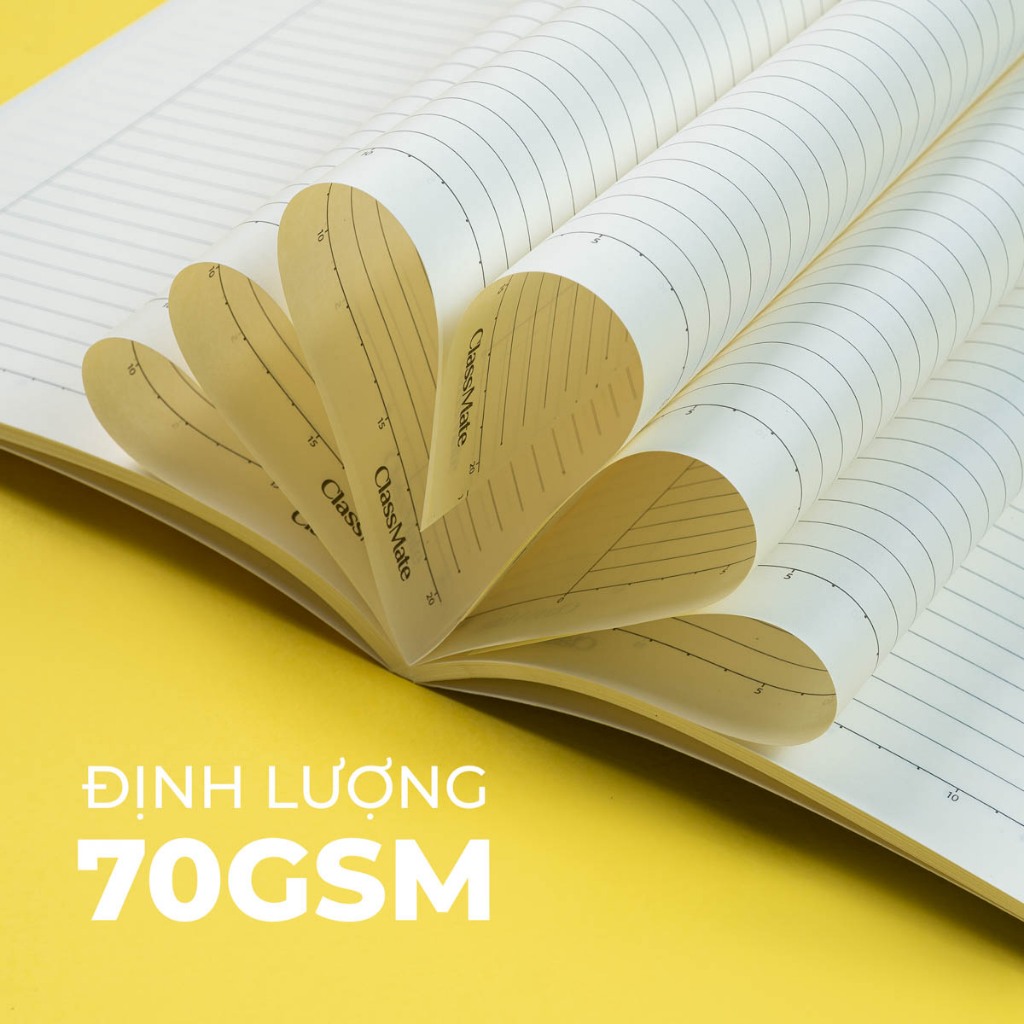 [Đơn 63K Tặg Bút] Combo 5/10 Vở Kẻ Ngang Post Card ClassMate Giấy Vàng Chống Loá, Bìa Chống Nước B5, 70gsm, 80/120 Trang