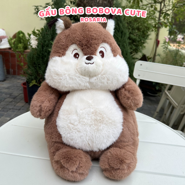 Gấu Bông Sóc Nâu 40cm Cute Cao Cấp – Gấu Bông Mềm Mịn Chính Hãng, Ôm Ngủ Cực Êm