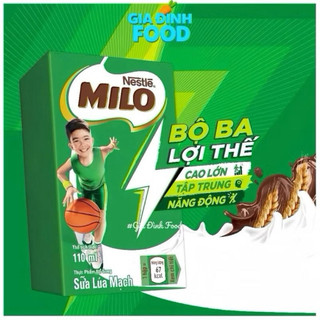 Sữa lúa mạch Milo 110ml - Lốc 4 hộp (bao bì mới)
