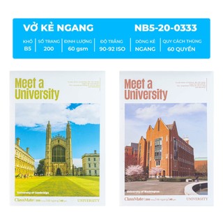 Combo 5/10 Vở Kẻ Ngang Classmate  Bankmee, Vangogh, Happy Day 200 Trang, Giấy Mịn Ăn Mực Cho Học Sinh, Sinh Viên