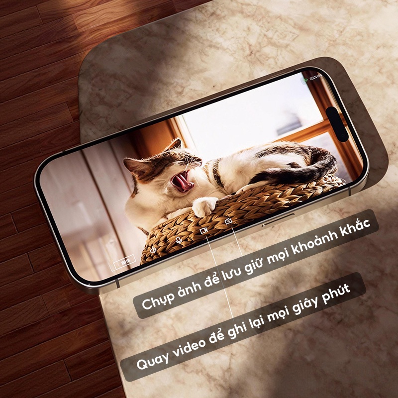 Hai bát 5L WiFi Máy cho mèo ăn tự động thông minh cho thú cưng chó mèo Hẹn giờ và định lượng Có camera