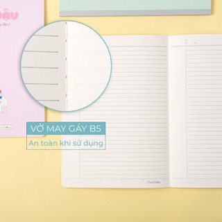 Vở Kẻ Ngang Classmate Bao Đậu B5 80/120/200 Trang Dán Gáy, Bìa Vàng Bảo Vệ Mắt Khi Viết, Ghi Chép Dễ Dàng