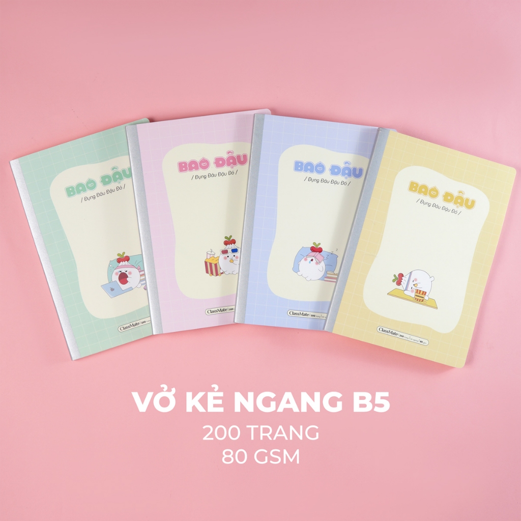 Vở Kẻ Ngang 200 Trang Classmate Quyển Vở B5, 80gsm Bìa Bao Đậu Chống Nước Tập Sinh Viên Ghi Chép NB5+20-0367
