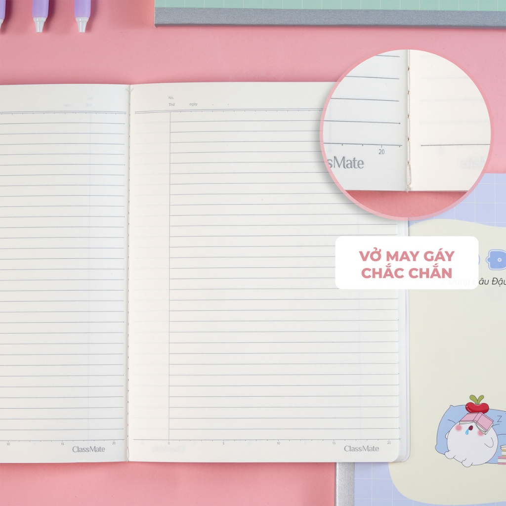 Vở Kẻ Ngang 200 Trang Classmate Quyển Vở B5, 80gsm Bìa Bao Đậu Chống Nước Tập Sinh Viên Ghi Chép NB5+20-0367
