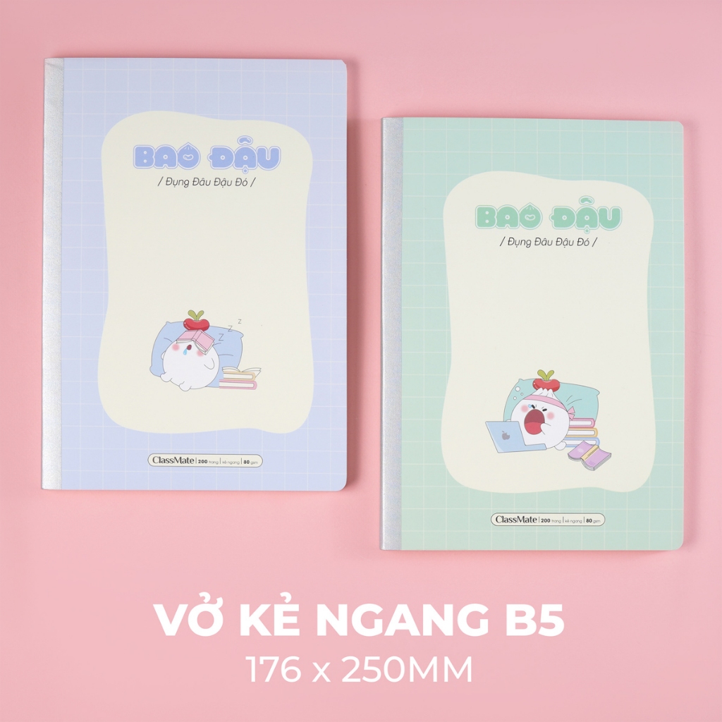 Vở Kẻ Ngang 200 Trang Classmate Quyển Vở B5, 80gsm Bìa Bao Đậu Chống Nước Tập Sinh Viên Ghi Chép NB5+20-0367