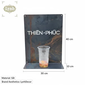KỆ INOX TREO TƯỜNG ĐỂ CAFE,TRÀ SỮA CHỤP ẢNH SẢN PHẨM – Lynhdecor miễn phí cắt tên theo yêu cầu