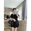 Váy Nữ Thiết Lế Cổ Sơ Mi Thanh Lịch, Đầm Nữ Tay Ngắn Phối Chân Váy Xoè Đi Chơi Đi Tiệc Xinh