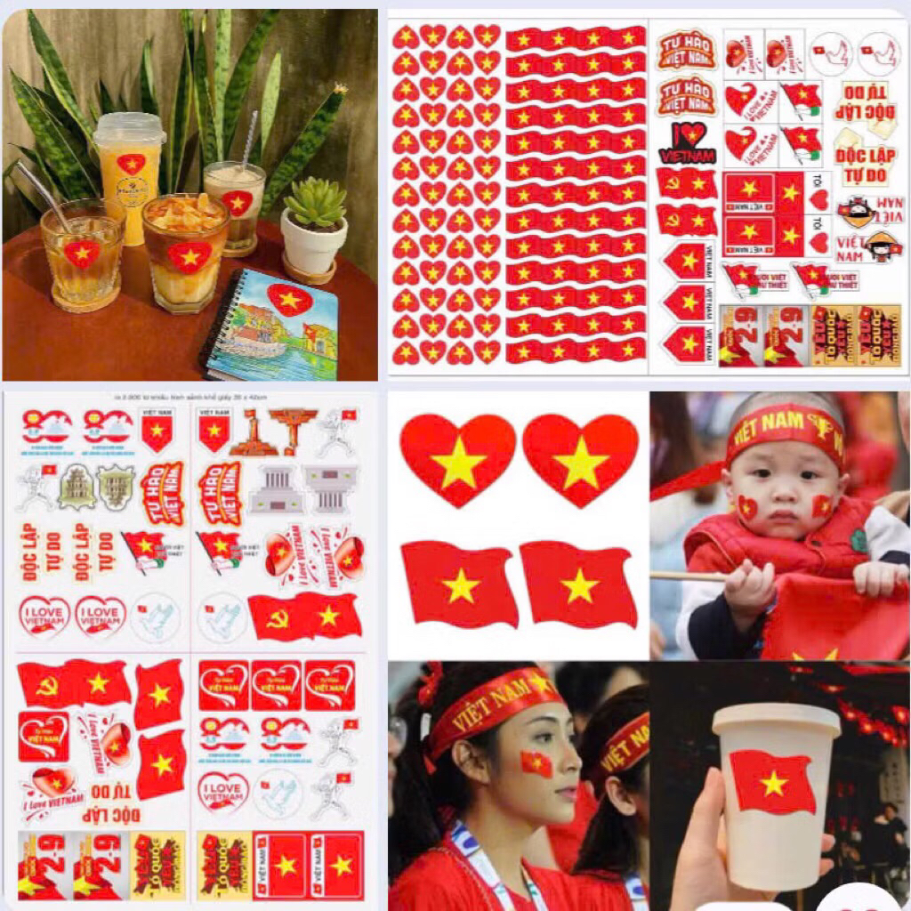 sticker lá cờ việt nam