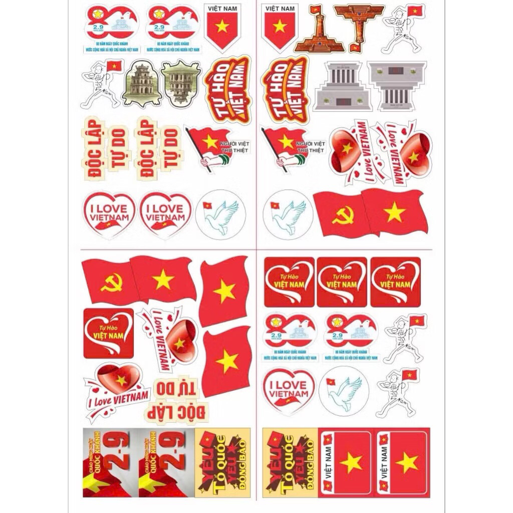 sticker lá cờ việt nam