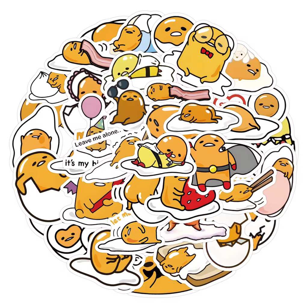 100 sticker trứng ốp la phiên bản nghịch ngợm