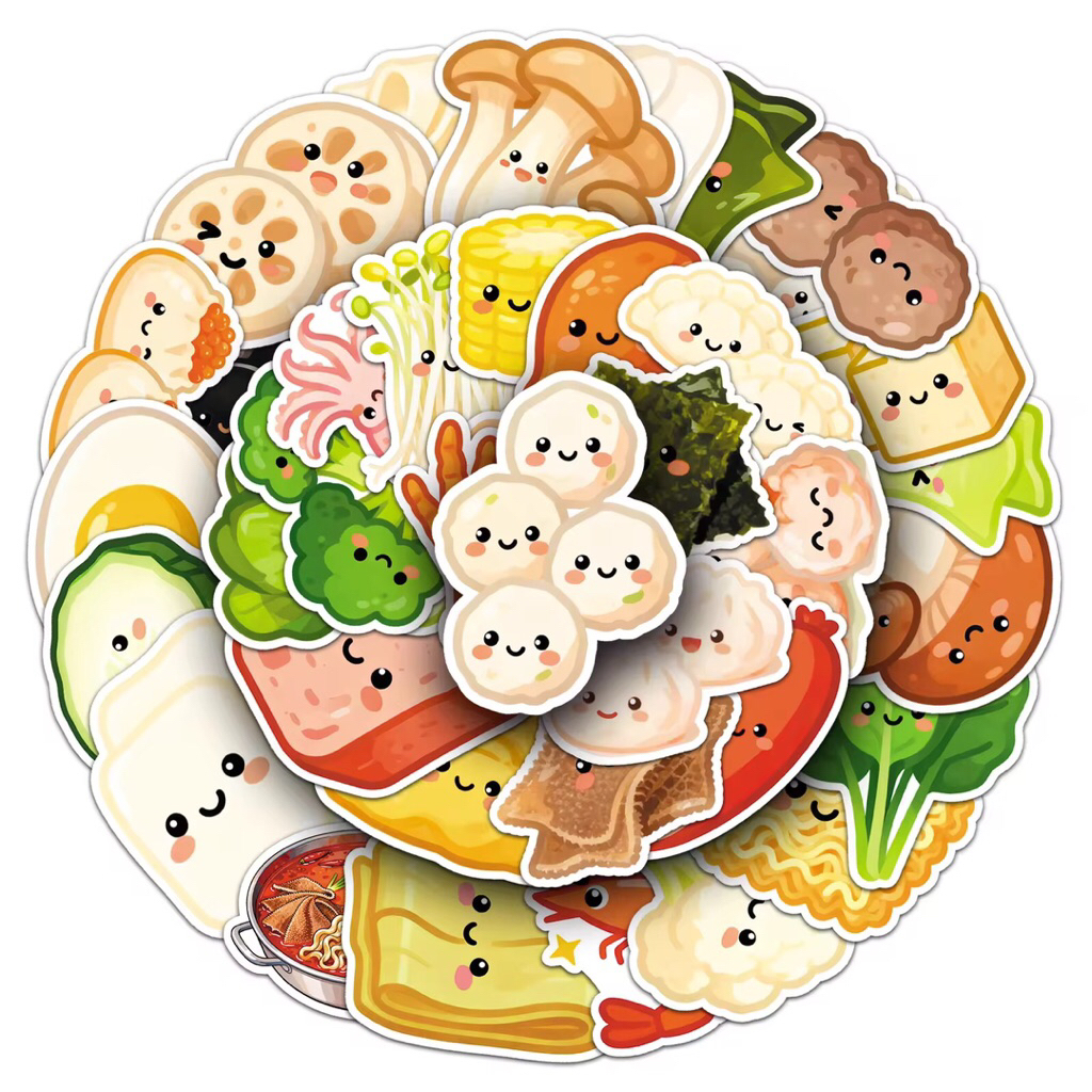 100 sticker đồ ăn cùng nồi lẩu thơm ngon cưc kỳ bắt mắt sinh động mẫu mới nhất năm 2026