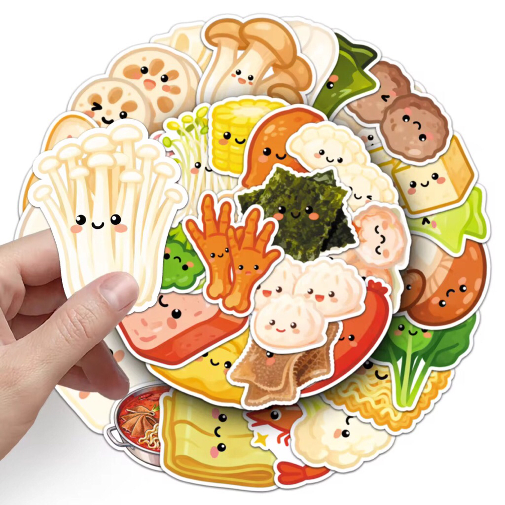 100 sticker đồ ăn cùng nồi lẩu thơm ngon cưc kỳ bắt mắt sinh động mẫu mới nhất năm 2026