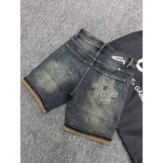 Quần Short Jean xanh mài rách Nam Phối Túi Họa Tiết Cao Cấp – Form Slim Fit Trẻ Trung, Chất Denim Mềm Mịn phong cách