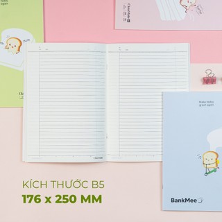 Combo 5/10 Vở Kẻ Ngang Classmate Bankmee 80/120/200Trang B5 70gsm, Giấy Vàng Chống Mỏi Mắt, Ghi Chép, Viết Bài Tiện Lợi