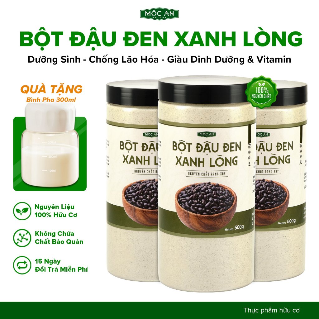 Bột Đậu Đen Xanh Lòng Nguyên Chất Mộc An Hạt Rang Xay Mịn Giàu Dinh Dưỡng