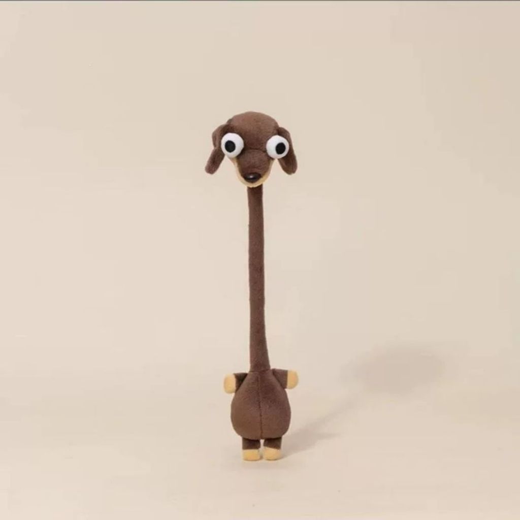 Gấu Bông Cổ Dài Hình Thú Mắt Lồi Vô Tri Dễ Thương 40Cm Làm Phụ Kiện Decor Treo Túi,Balo Cổ Uốn Cong Độc Lạ