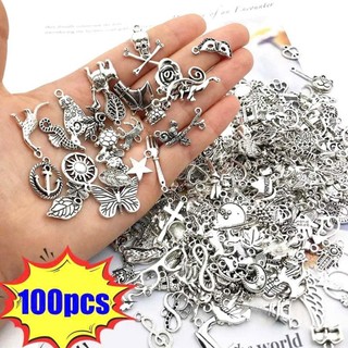 SỈ - 100 mặt vòng charm giả bạc, charm kim loại siêu xinh mẫu ngẫu nhiên