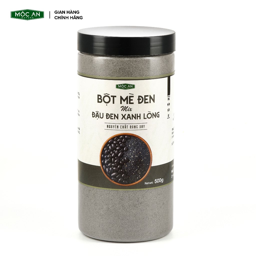 Bột Mè Đen Mix Đậu Đen Xanh Lòng Không Đường Mộc An Không Chất Bảo Quản Bột Mịn Giàu Dinh Dưỡng