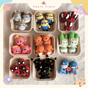 Móc Khoá Len Tổng Hợp Pokemon Totoro Chamander Dễ Thương Handmade