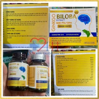 Viên uống Ginkgo Biloba - hỗ trợ hoạt huyết, tăng cường tuần hoàn máu não, giảm đau đầu, hoa mắt chóng mặt, hộp 60 viên