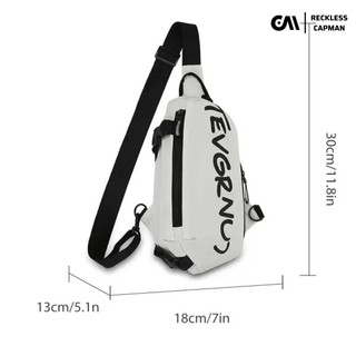 Túi đeo chéo nam nữ Mini bag CAPMAN RECKLESS màu đen CM31 trượt nước Đeo Vai Nhiều Ngăn túi đeo chéo