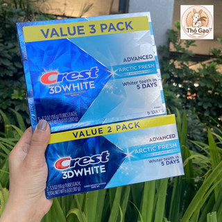 Kem đánh răng Crest 3D White Advanced Arctic Fresh (xanh dương) (93g)
