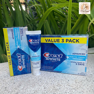 Kem đánh răng Crest 3D White Advanced Arctic Fresh (xanh dương) (93g)