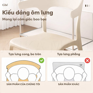 Ghế Ăn Nhựa Bắc Âu, Ghế Cafe, Chắc Chắn, Nhiều Màu, Hợp Nhà Hàng, Quán Cà Phê, Dễ Phối Nội Thất