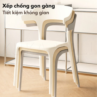 Ghế Ăn Nhựa Bắc Âu, Ghế Cafe, Chắc Chắn, Nhiều Màu, Hợp Nhà Hàng, Quán Cà Phê, Dễ Phối Nội Thất
