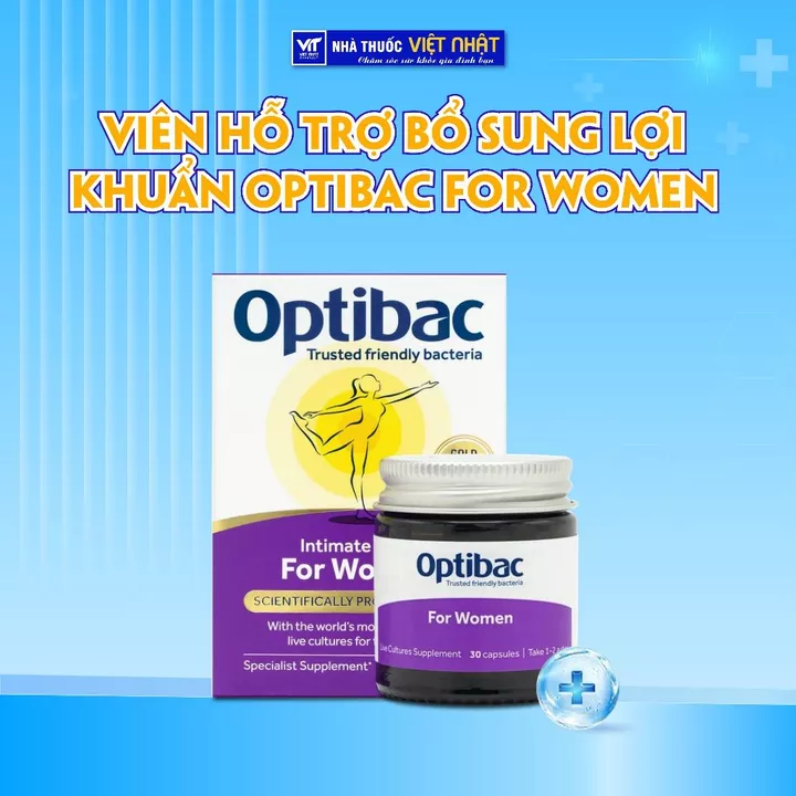 Men Vi Sinh Phụ Khoa Optibac Tím - For Women 30 Viên - Men Vi Sinh Bổ Sung Lợi Khuẩn