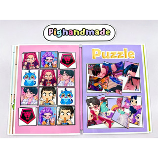 Đồ chơi sách trò chơi Kpop thợ săn quỷ, 6 trò chơi hấp dẫn, búp bê giấy Pighandmade
