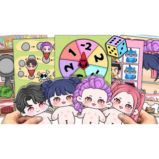 Đồ chơi sách trò chơi Kpop thợ săn quỷ, 6 trò chơi hấp dẫn, búp bê giấy Pighandmade