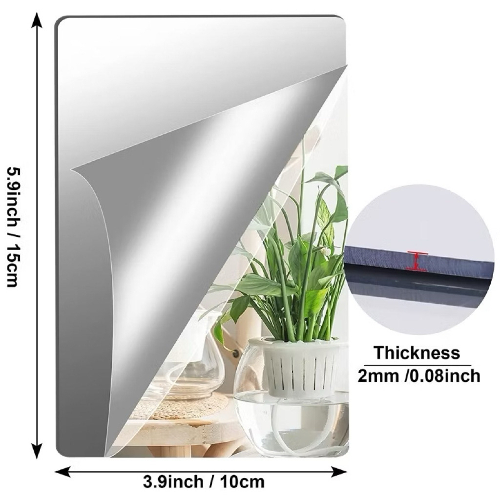 Gương Dán Tường chữ nhật Toàn Thân – Nhẹ, Bền, Dễ Lắp Đặt