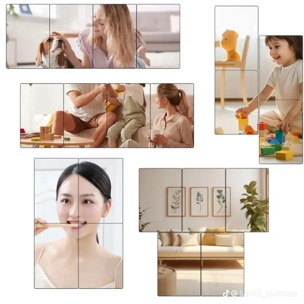 Gương Dán Tường chữ nhật Toàn Thân – Nhẹ, Bền, Dễ Lắp Đặt