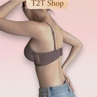 [TĂNG SIZE] Áo lót nữ MASSAGE T2T áo su thoáng khí đệm mỏng nâng ngực tạo khe viền lưới chống xệ cup chữ V