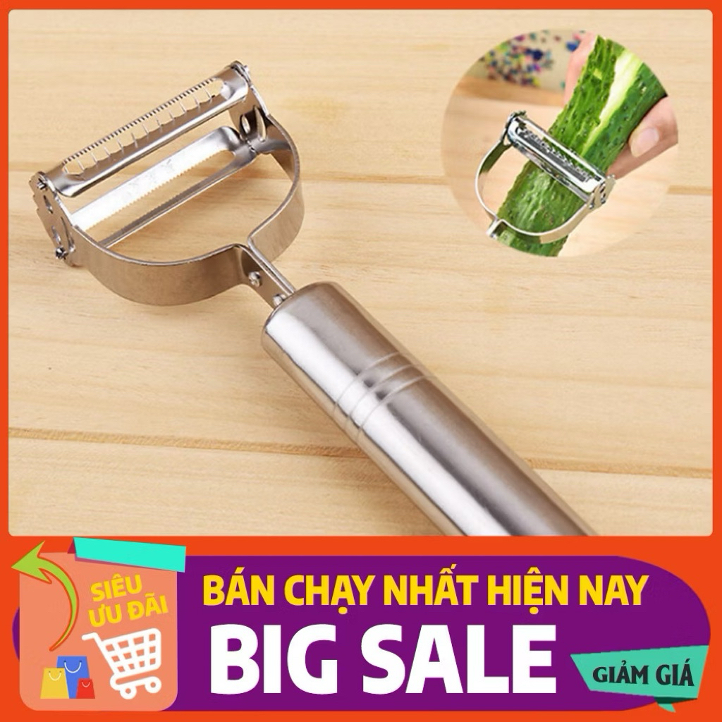 DỤNG CỤ GỌT VỎ & BÀO SỢI ĐA NĂNG 2 TRONG 1 – THÉP KHÔNG GỈ CAO CẤP