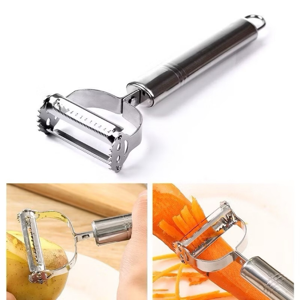 DỤNG CỤ GỌT VỎ & BÀO SỢI ĐA NĂNG 2 TRONG 1 – THÉP KHÔNG GỈ CAO CẤP